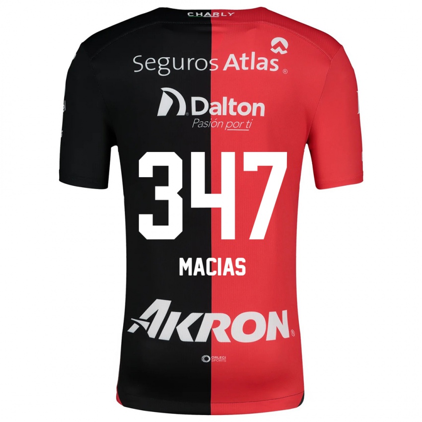 Kinderen Ángel Macías #347 Rood Zwart Thuisshirt Thuistenue 2024/25 T-Shirt België