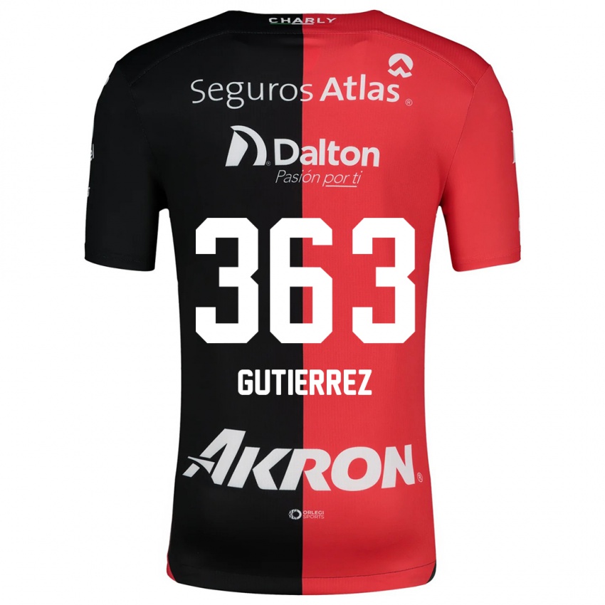 Kinderen Orlando Gutiérrez #363 Rood Zwart Thuisshirt Thuistenue 2024/25 T-Shirt België