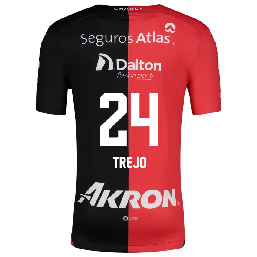 Kinderen Christopher Trejo #24 Rood Zwart Thuisshirt Thuistenue 2024/25 T-Shirt België