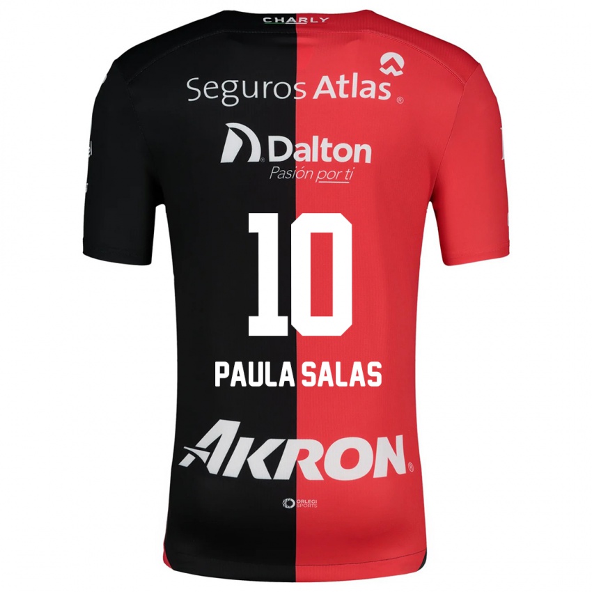 Kinderen María Paula Salas #10 Rood Zwart Thuisshirt Thuistenue 2024/25 T-Shirt België