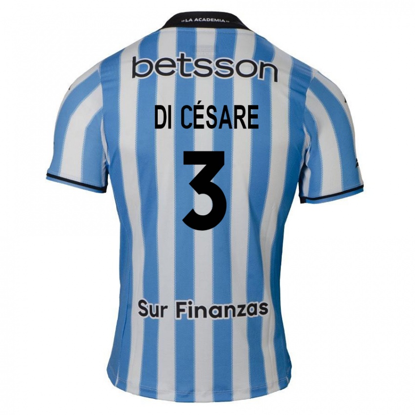 Kinderen Marco Di Césare #3 Blauw Wit Zwart Thuisshirt Thuistenue 2024/25 T-Shirt België