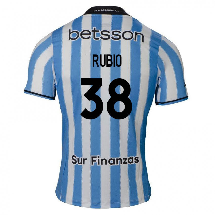 Kinderen Tobías Rubio #38 Blauw Wit Zwart Thuisshirt Thuistenue 2024/25 T-Shirt België