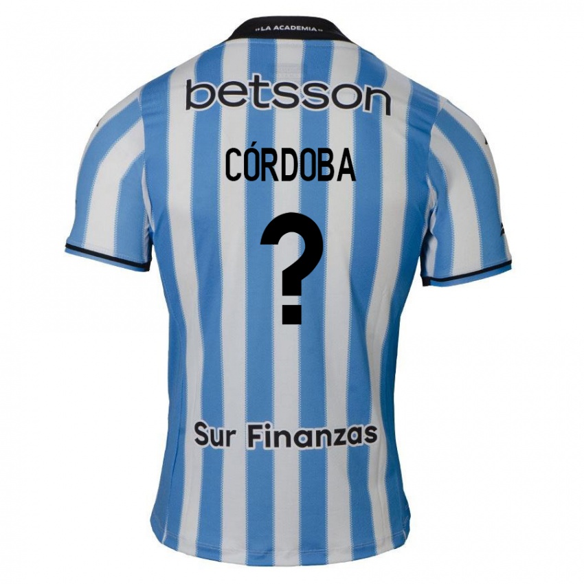 Kinderen Gonzalo Córdoba #0 Blauw Wit Zwart Thuisshirt Thuistenue 2024/25 T-Shirt België