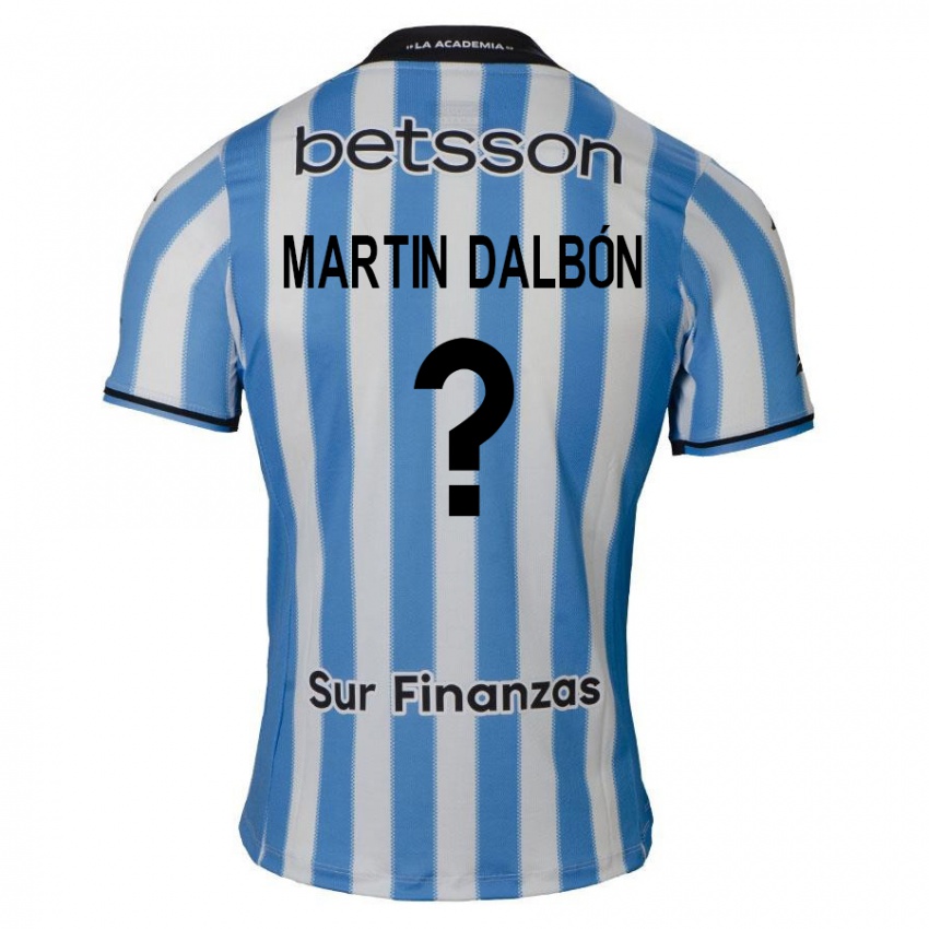 Kinderen Juan Martin Dalbón #0 Blauw Wit Zwart Thuisshirt Thuistenue 2024/25 T-Shirt België