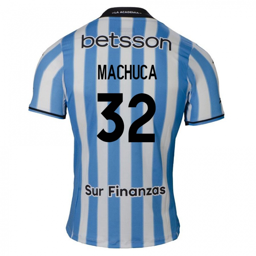 Kinderen Elías Machuca #32 Blauw Wit Zwart Thuisshirt Thuistenue 2024/25 T-Shirt België