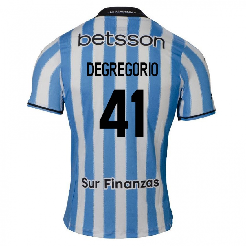 Kinderen Ramiro Degregorio #41 Blauw Wit Zwart Thuisshirt Thuistenue 2024/25 T-Shirt België