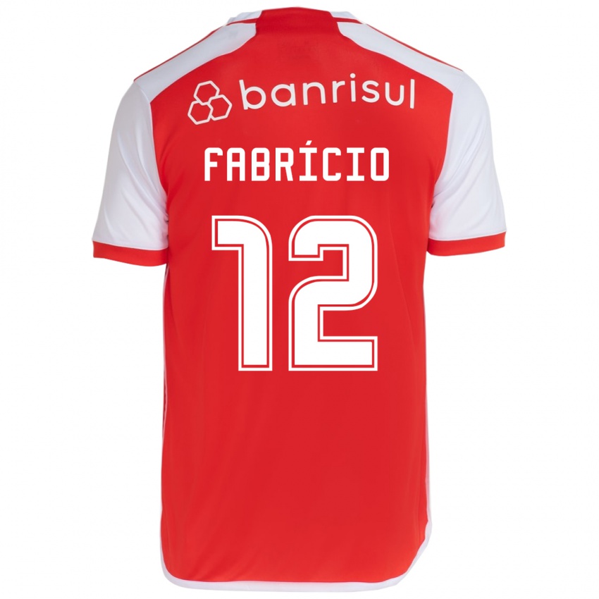 Kinderen Fabrício #12 Rood Wit Thuisshirt Thuistenue 2024/25 T-Shirt België