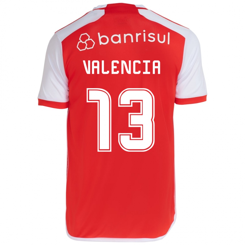 Kinderen Enner Valencia #13 Rood Wit Thuisshirt Thuistenue 2024/25 T-Shirt België