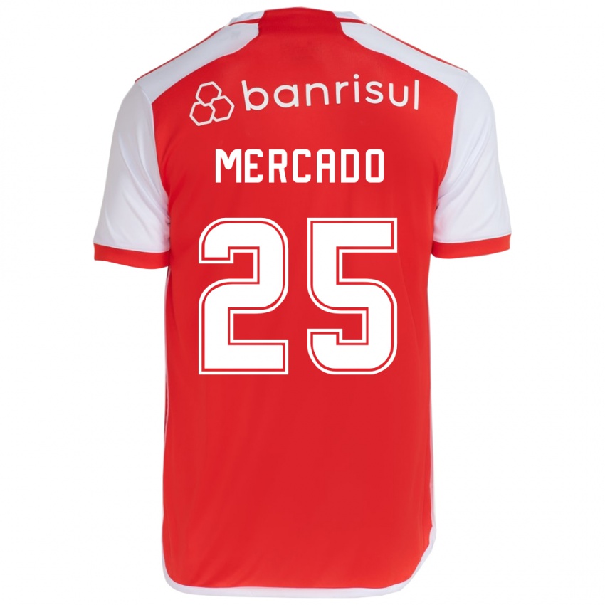 Kinderen Gabriel Mercado #25 Rood Wit Thuisshirt Thuistenue 2024/25 T-Shirt België