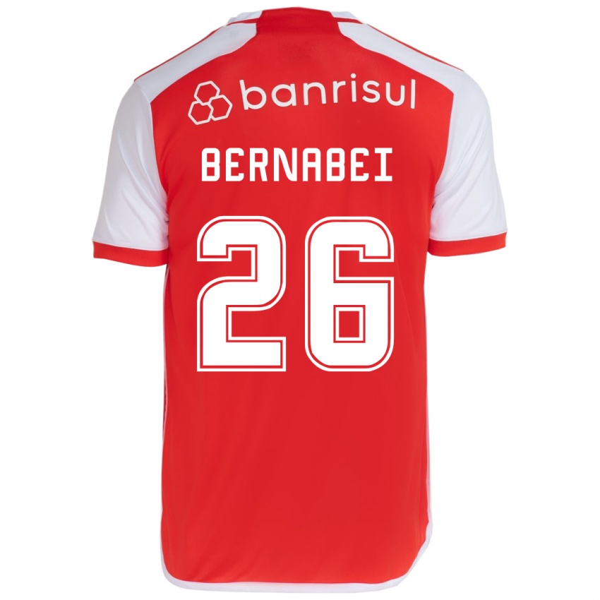 Kinderen Alexandro Bernabéi #26 Rood Wit Thuisshirt Thuistenue 2024/25 T-Shirt België