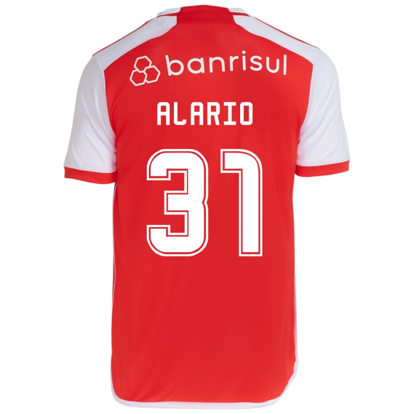 Kinder Lucas Alario #31 Rot-Weiss Heimtrikot Trikot 2024/25 T-Shirt Belgien