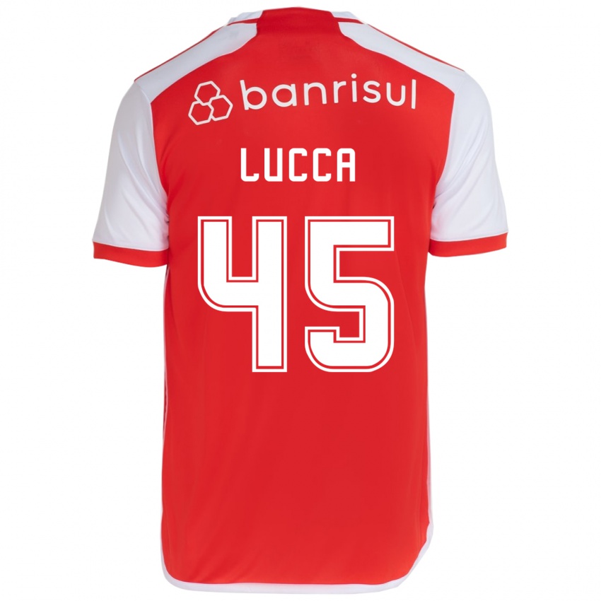 Kinderen Lucca #45 Rood Wit Thuisshirt Thuistenue 2024/25 T-Shirt België