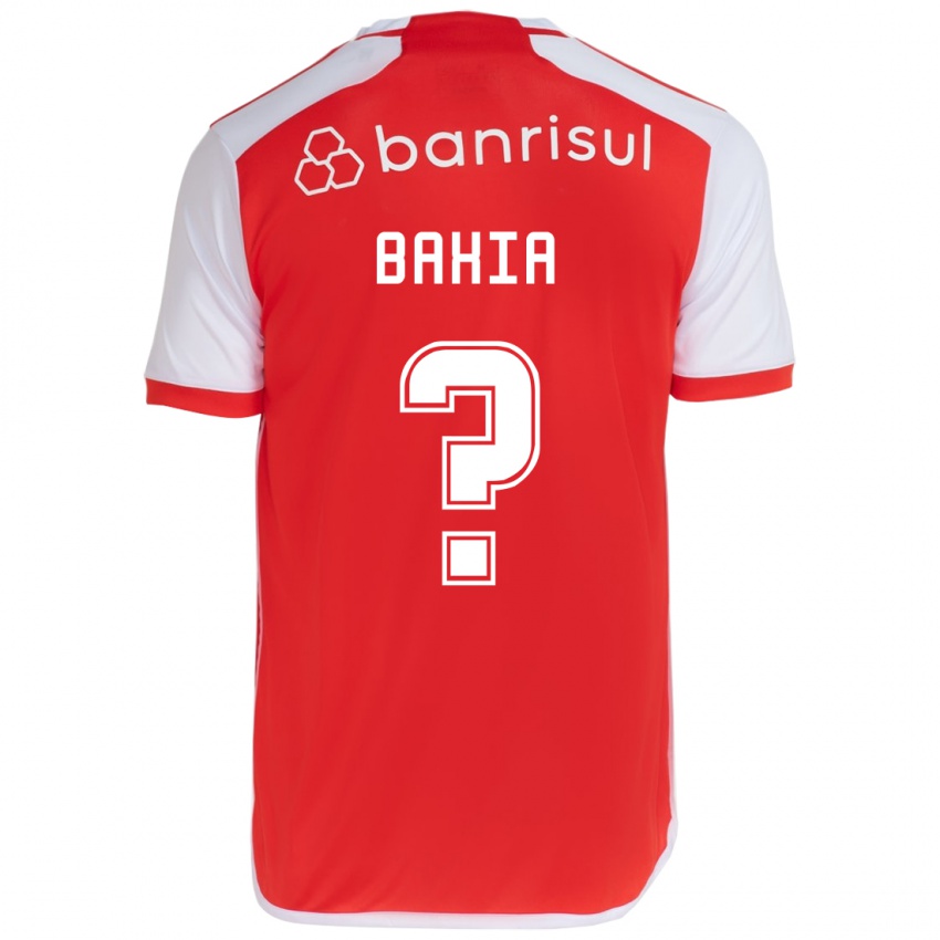 Enfant Maillot Guilherme Bahia #0 Rouge Blanc Tenues Domicile 2024/25 T-Shirt Belgique