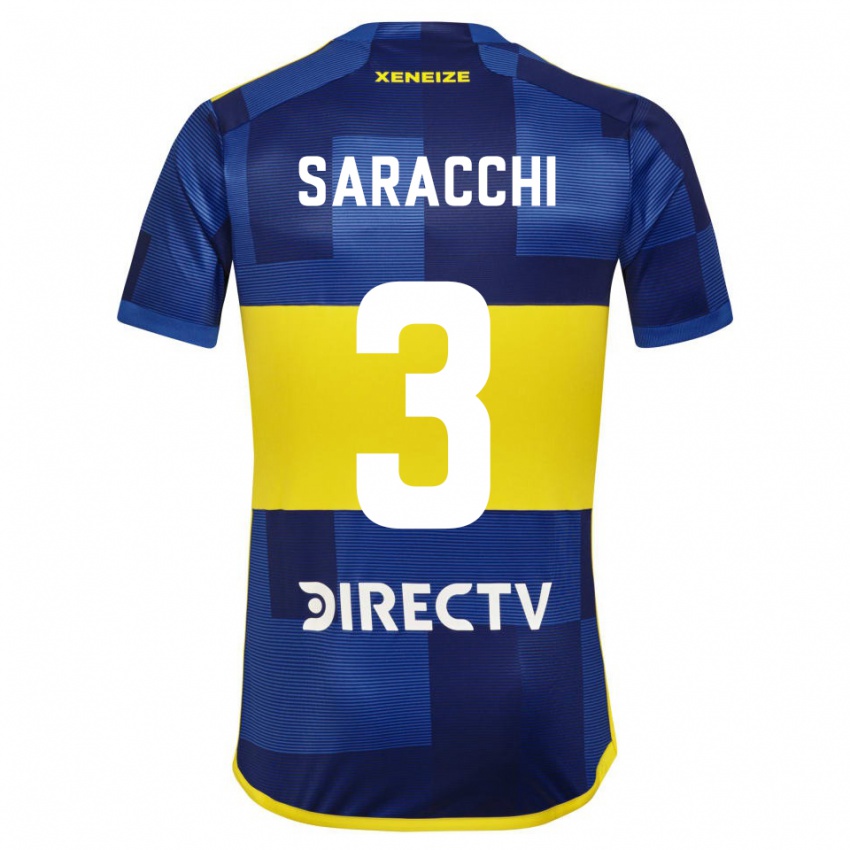 Kinderen Marcelo Saracchi #3 Blauw Geel Thuisshirt Thuistenue 2024/25 T-Shirt België