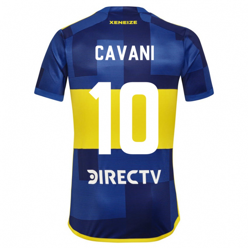 Kinderen Edinson Cavani #10 Blauw Geel Thuisshirt Thuistenue 2024/25 T-Shirt België