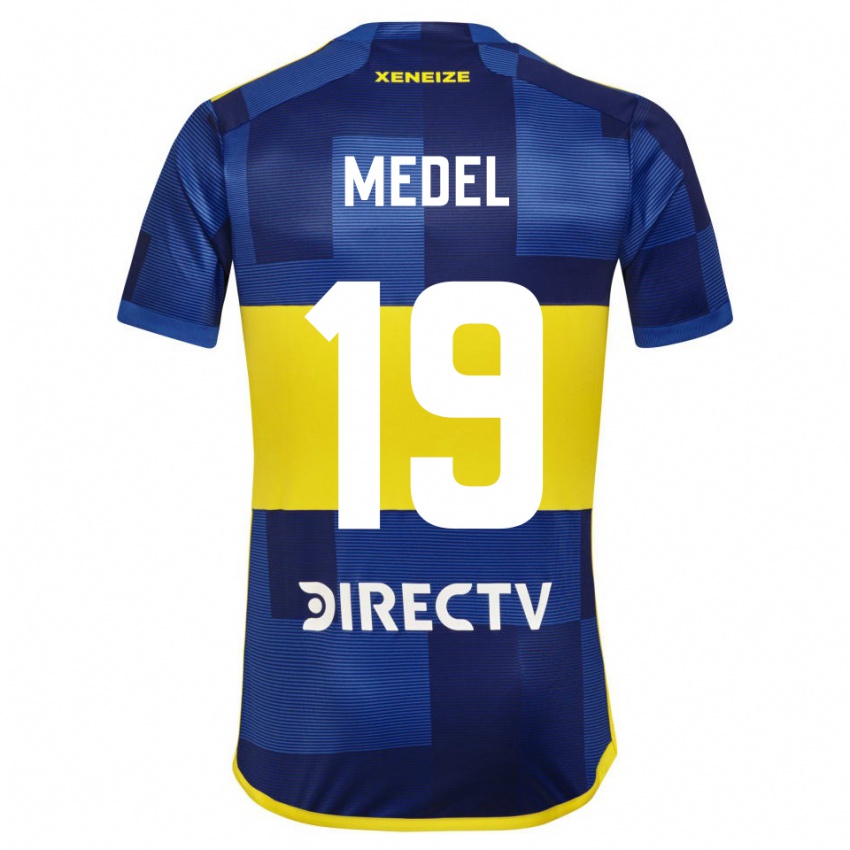 Enfant Maillot Gary Medel #19 Bleu Jaune Tenues Domicile 2024/25 T-Shirt Belgique