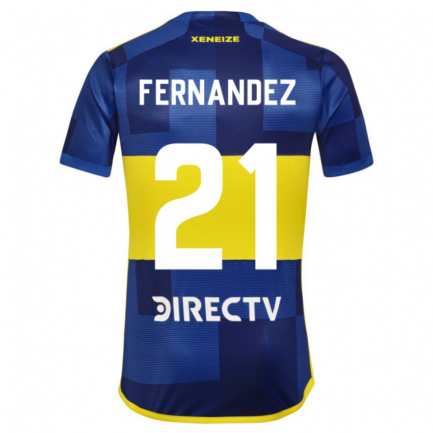 Kinderen Ezequiel Fernandez #21 Blauw Geel Thuisshirt Thuistenue 2024/25 T-Shirt België