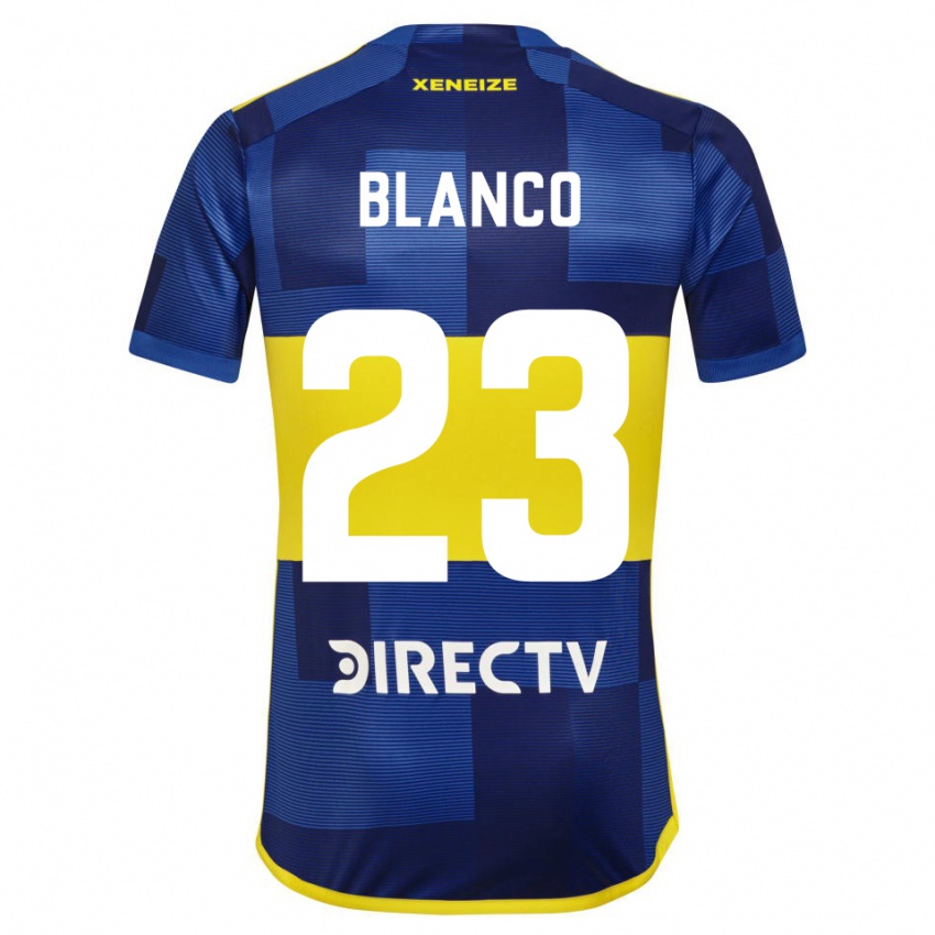 Enfant Maillot Lautaro Blanco #23 Bleu Jaune Tenues Domicile 2024/25 T-Shirt Belgique