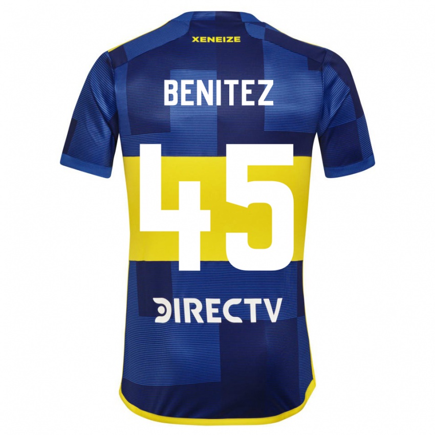 Enfant Maillot Mauricio Benitez #45 Bleu Jaune Tenues Domicile 2024/25 T-Shirt Belgique