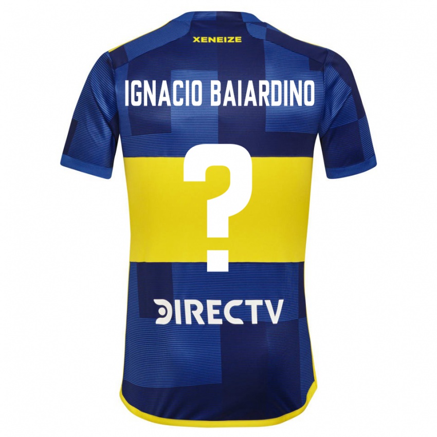 Enfant Maillot Juan Ignacio Baiardino #0 Bleu Jaune Tenues Domicile 2024/25 T-Shirt Belgique