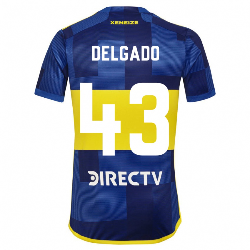 Enfant Maillot Milton Delgado #43 Bleu Jaune Tenues Domicile 2024/25 T-Shirt Belgique