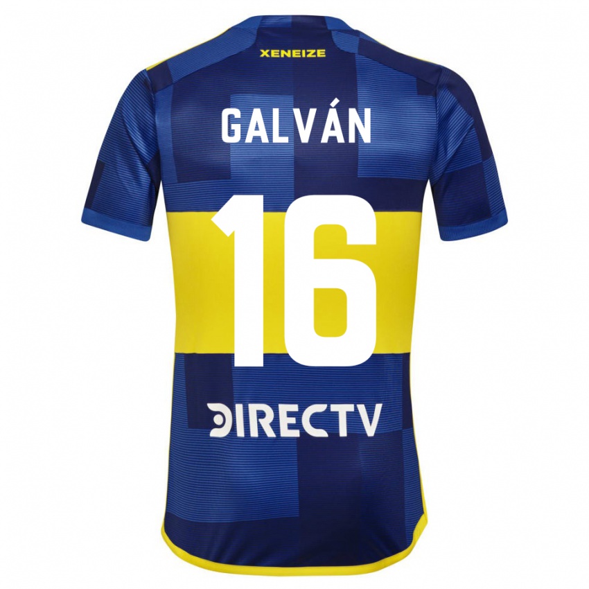 Enfant Maillot Lucas Galván #16 Bleu Jaune Tenues Domicile 2024/25 T-Shirt Belgique