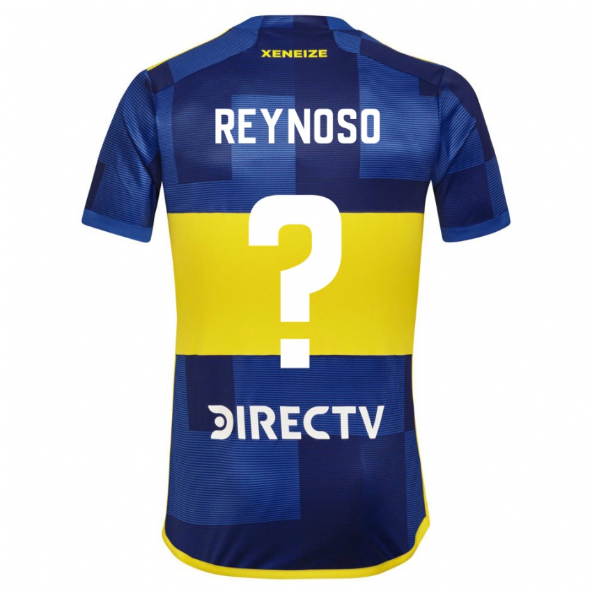 Enfant Maillot Agustin Reynoso #0 Bleu Jaune Tenues Domicile 2024/25 T-Shirt Belgique