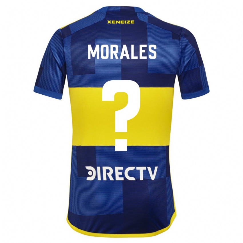 Kinderen Gonzalo Morales #0 Blauw Geel Thuisshirt Thuistenue 2024/25 T-Shirt België