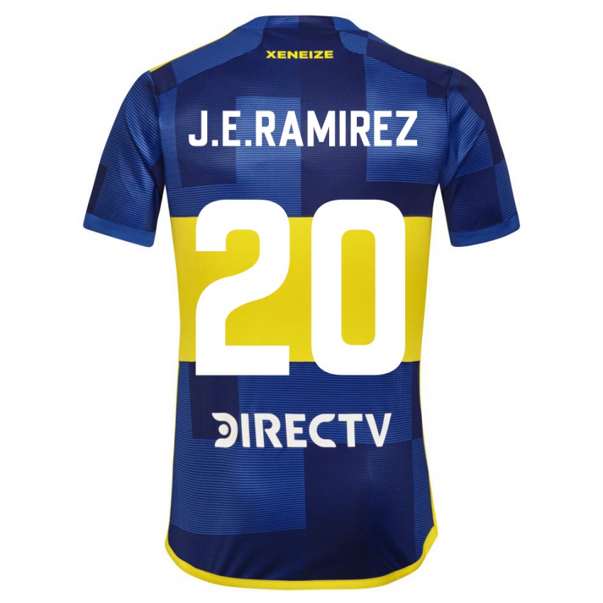 Kinderen Juan Edgardo Ramirez #20 Blauw Geel Thuisshirt Thuistenue 2024/25 T-Shirt België