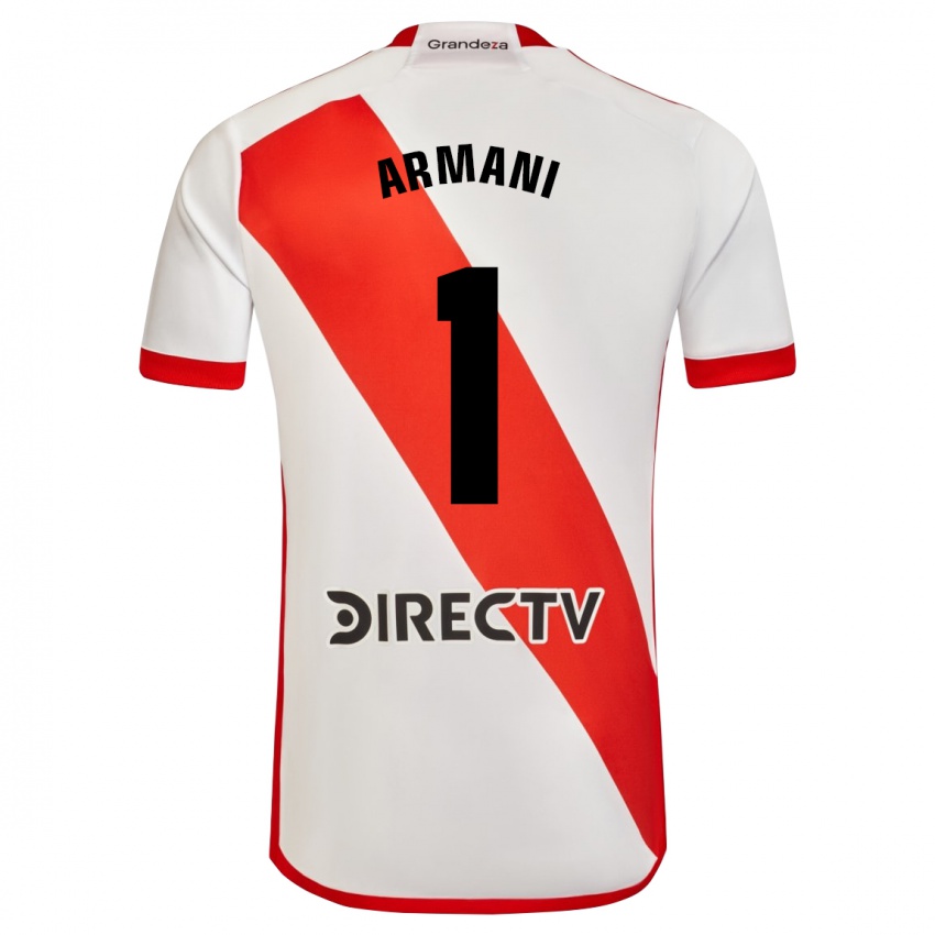 Enfant Maillot Franco Armani #1 Blanc Rouge Tenues Domicile 2024/25 T-Shirt Belgique