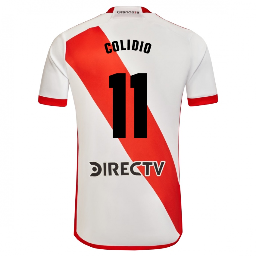 Enfant Maillot Facundo Colidio #11 Blanc Rouge Tenues Domicile 2024/25 T-Shirt Belgique