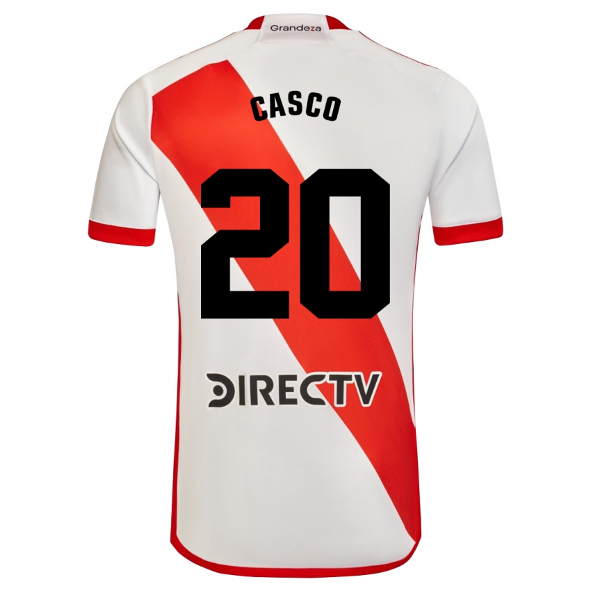 Enfant Maillot Milton Casco #20 Blanc Rouge Tenues Domicile 2024/25 T-Shirt Belgique