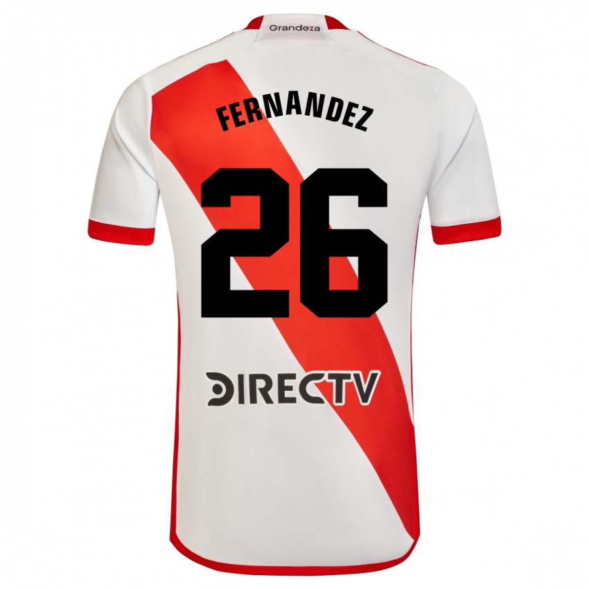 Enfant Maillot Nacho Fernández #26 Blanc Rouge Tenues Domicile 2024/25 T-Shirt Belgique