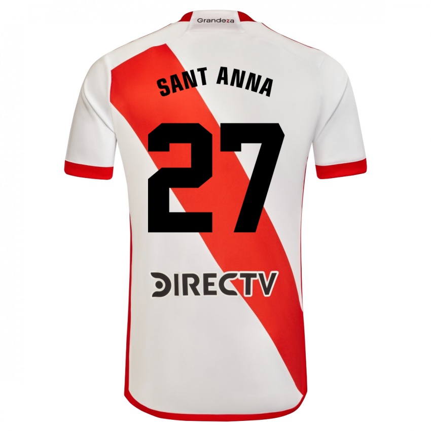 Enfant Maillot Agustín Sant Anna #27 Blanc Rouge Tenues Domicile 2024/25 T-Shirt Belgique