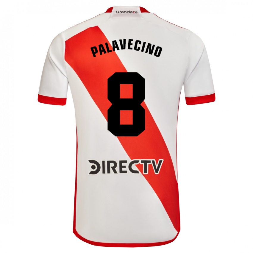 Kinder Agustin Palavecino #8 Weiß Rot Heimtrikot Trikot 2024/25 T-Shirt Belgien