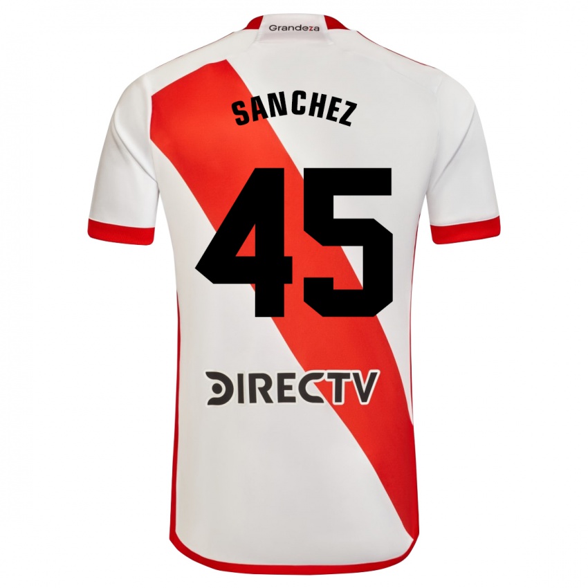 Enfant Maillot Sebastián Sánchez #45 Blanc Rouge Tenues Domicile 2024/25 T-Shirt Belgique