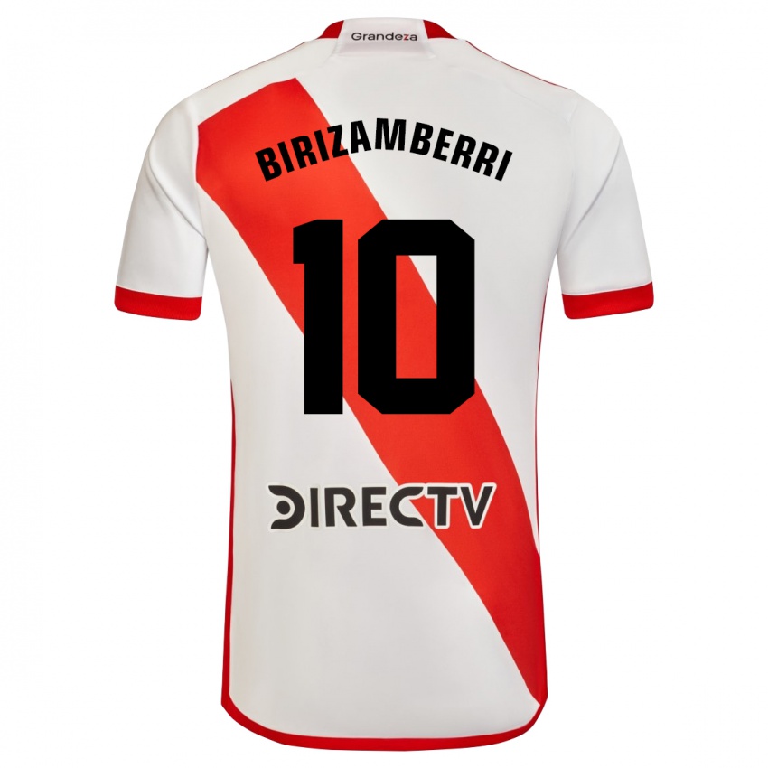 Enfant Maillot María Carolina Birizamberri Rivero #10 Blanc Rouge Tenues Domicile 2024/25 T-Shirt Belgique