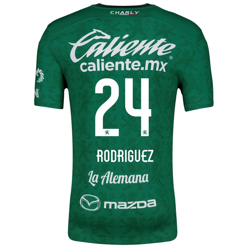 Kinderen Osvaldo Rodríguez #24 Groen Wit Thuisshirt Thuistenue 2024/25 T-Shirt België