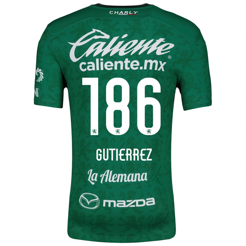 Kinderen Alan Gutiérrez #186 Groen Wit Thuisshirt Thuistenue 2024/25 T-Shirt België