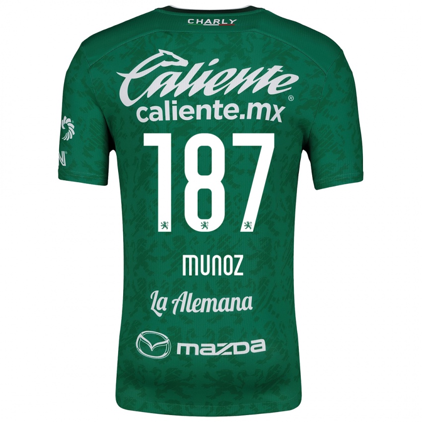 Kinderen Diego Muñoz #187 Groen Wit Thuisshirt Thuistenue 2024/25 T-Shirt België