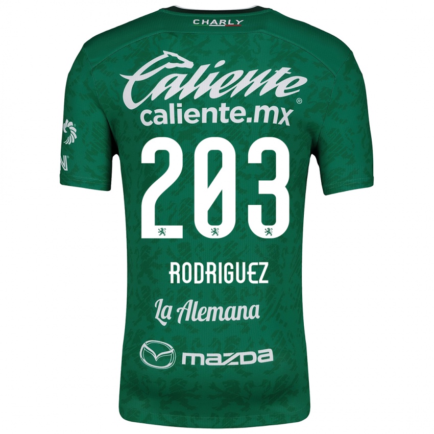 Kinderen César Rodríguez #203 Groen Wit Thuisshirt Thuistenue 2024/25 T-Shirt België