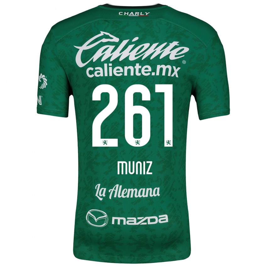 Kinderen César Muñiz #261 Groen Wit Thuisshirt Thuistenue 2024/25 T-Shirt België