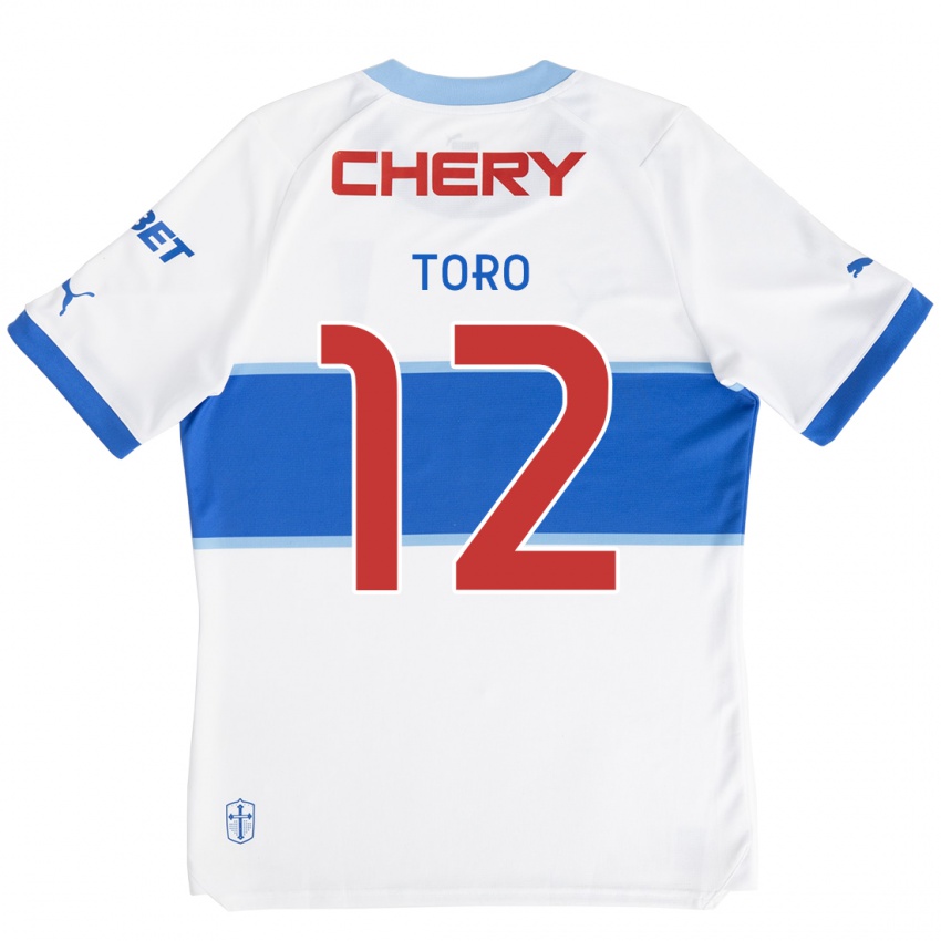 Kinderen Ian Toro #12 Wit Blauw Thuisshirt Thuistenue 2024/25 T-Shirt België