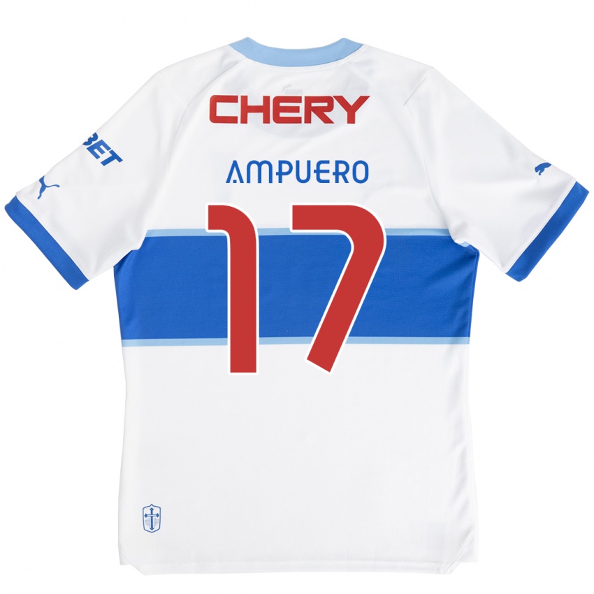 Kinderen Branco Ampuero #17 Wit Blauw Thuisshirt Thuistenue 2024/25 T-Shirt België