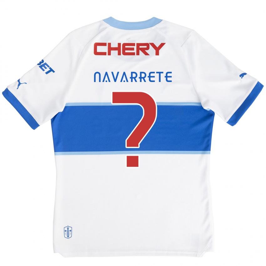 Kinderen Carlos Navarrete #0 Wit Blauw Thuisshirt Thuistenue 2024/25 T-Shirt België