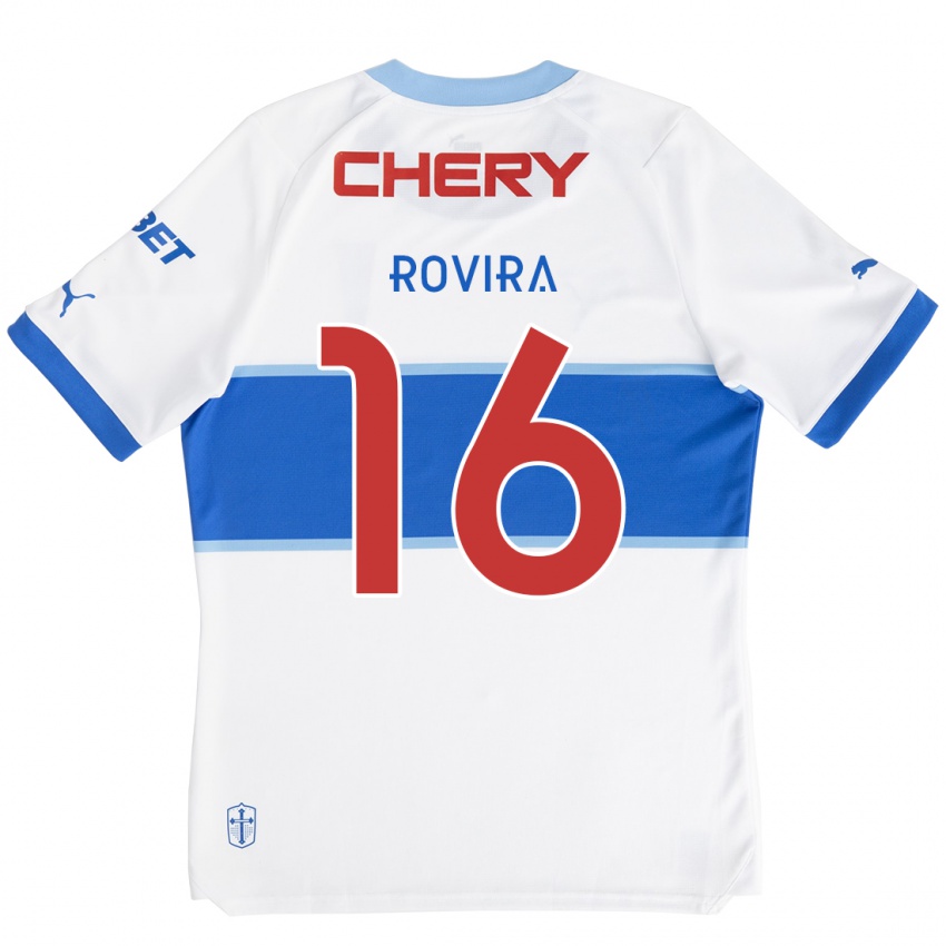 Kinderen Brayan Rovira #16 Wit Blauw Thuisshirt Thuistenue 2024/25 T-Shirt België