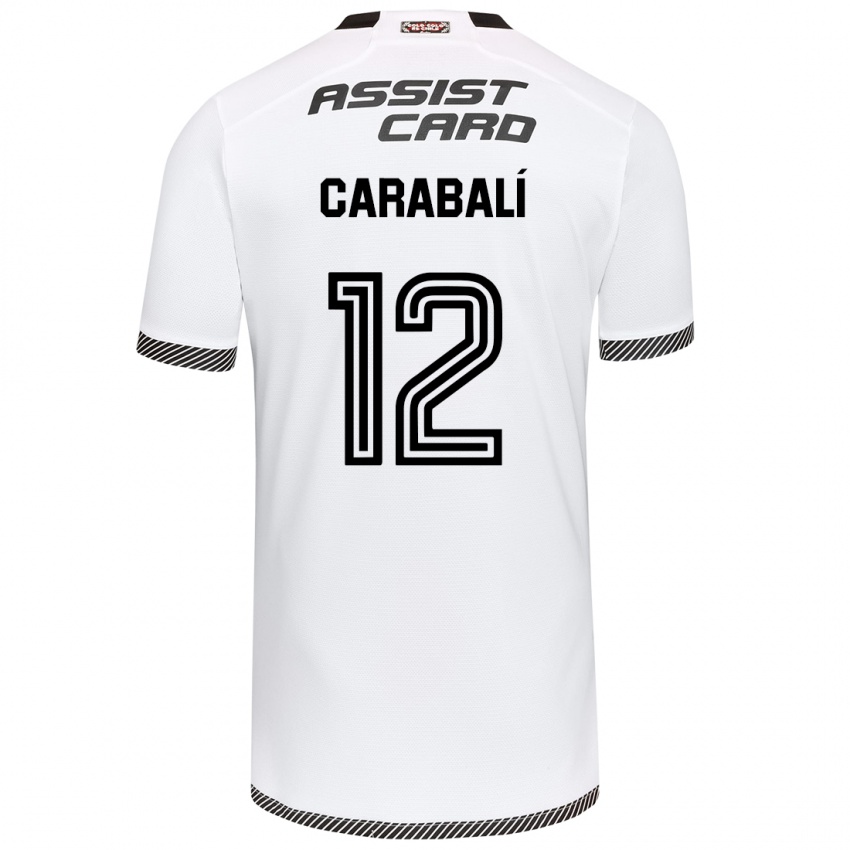 Kinderen Omar Carabalí #12 Wit Zwart Thuisshirt Thuistenue 2024/25 T-Shirt België