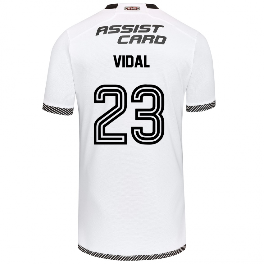 Kinderen Arturo Vidal #23 Wit Zwart Thuisshirt Thuistenue 2024/25 T-Shirt België