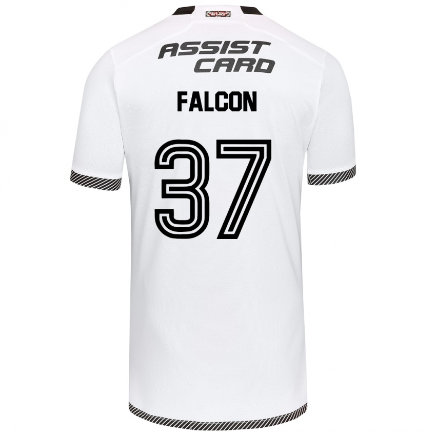 Kinderen Maximiliano Falcón #37 Wit Zwart Thuisshirt Thuistenue 2024/25 T-Shirt België