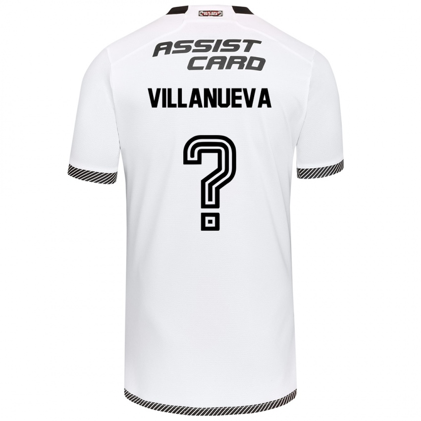 Kinderen Eduardo Villanueva #0 Wit Zwart Thuisshirt Thuistenue 2024/25 T-Shirt België